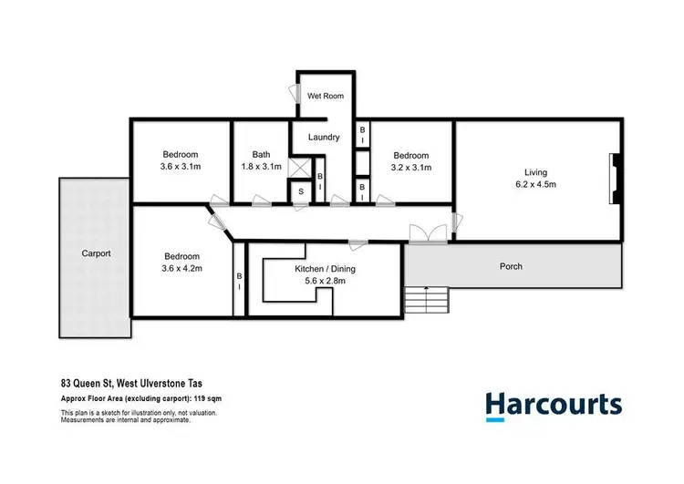 Floorplan of Homely house listing, 83 Queen Street, West Ulverstone TAS 7315