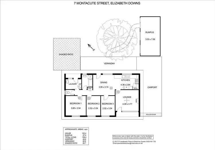 Floorplan of Homely house listing, 7 Montacute Street, Elizabeth Downs SA 5113