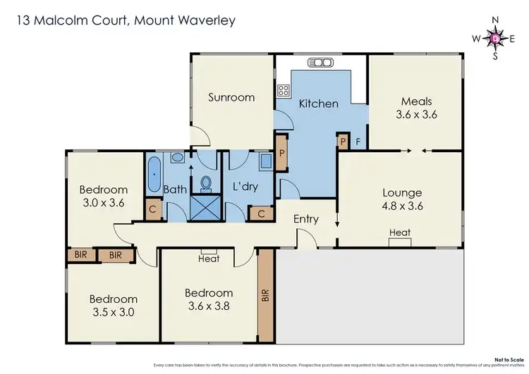 Floorplan of Homely house listing, 13 Malcolm Court, Mount Waverley VIC 3149