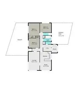 Floorplan of Homely house listing, 44 Marie Crescent, Wendouree VIC 3355