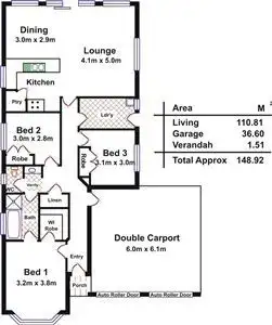 Floorplan of Homely house listing, 51 Palamountain Drive, Evanston Park SA 5116