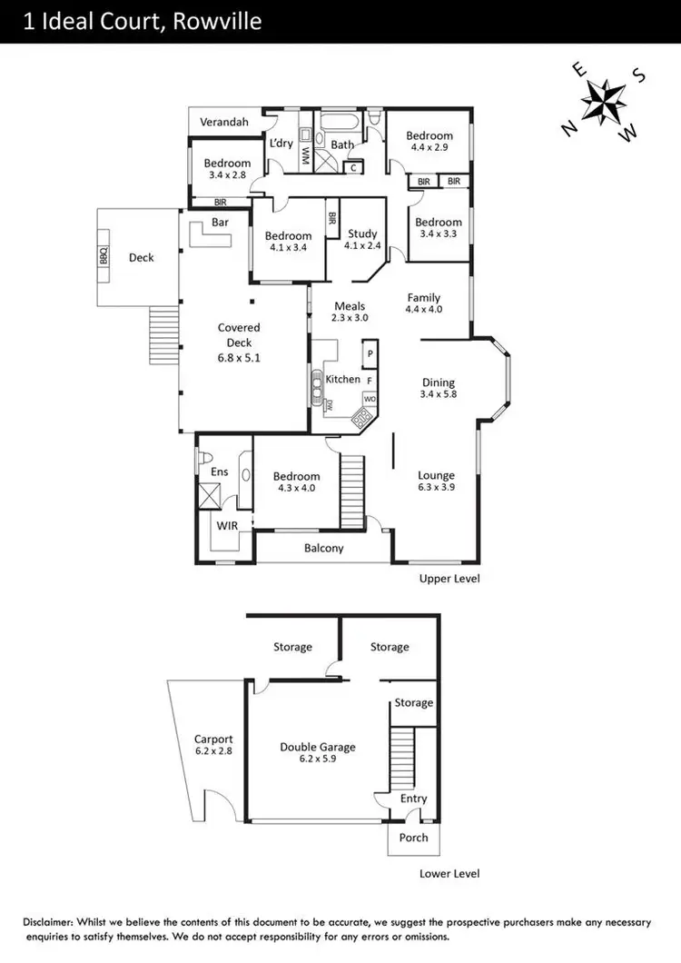 Floorplan of Homely house listing, 1 Ideal Court, Rowville VIC 3178