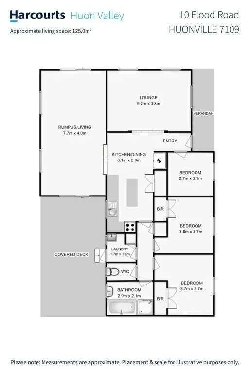 Floorplan of Homely house listing, 10 Flood Road, Huonville TAS 7109