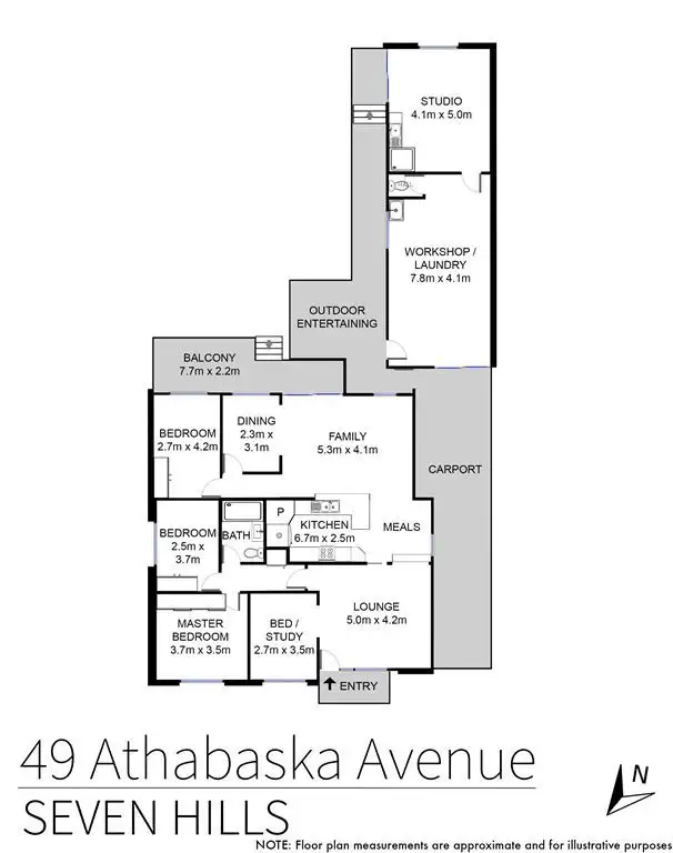Floorplan of Homely house listing, 49 Athabaska Avenue, Seven Hills NSW 2147