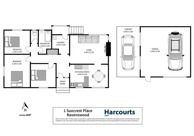 Floorplan of Homely house listing, 1 Suncrest Place, Ravenswood TAS 7250