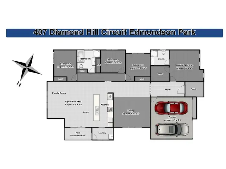 Floorplan of Homely house listing, Lot 407 Diamond Hill Circuit, Edmondson Park NSW 2174