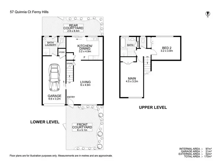 Floorplan of Homely townhouse listing, 57/5 Quinnia Court, Ferny Hills QLD 4055