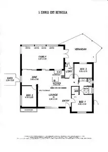 Floorplan of Homely house listing, 5 Zinnia Court, Reynella SA 5161