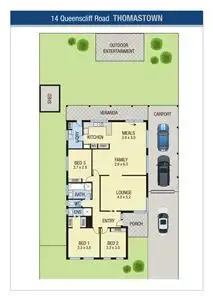 Floorplan of Homely house listing, 14 Queenscliff Road, Thomastown VIC 3074