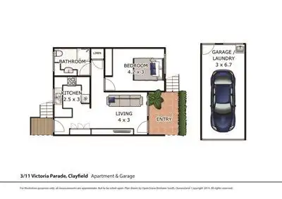 Floorplan of Homely unit listing, 3/11 Victoria Parade, Clayfield QLD 4011
