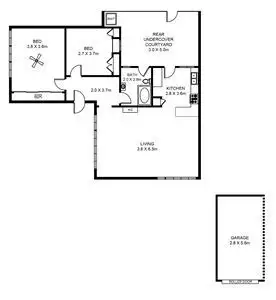 Floorplan of Homely unit listing, 1/20 Patawalonga Frontage, Glenelg North SA 5045