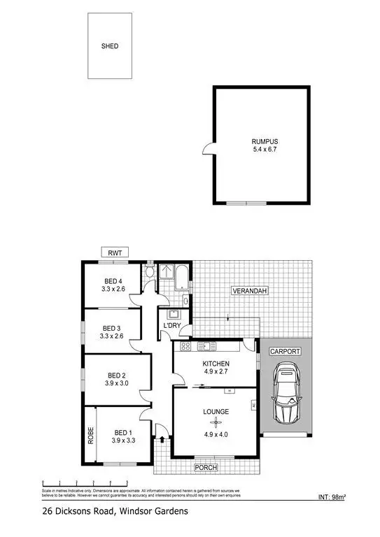 Floorplan of Homely house listing, 26 Dicksons Road, Windsor Gardens SA 5087