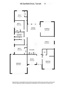Floorplan of Homely house listing, 46 Danfield Drive, Tarneit VIC 3029