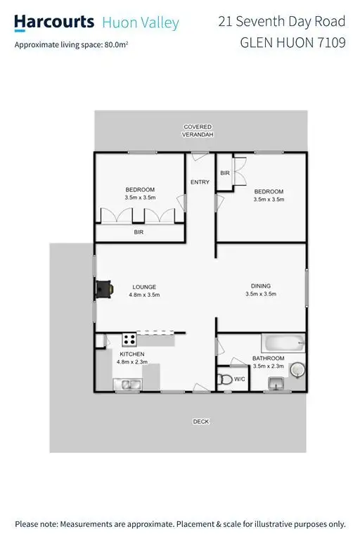 Floorplan of Homely house listing, 21 Seventh Day Road, Glen Huon TAS 7109