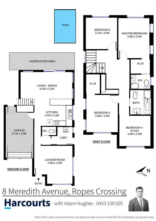Floorplan of Homely house listing, 8 Meredith Avenue, Ropes Crossing NSW 2760