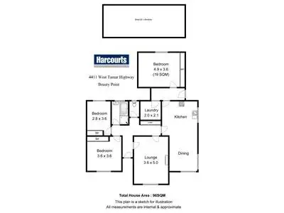 Floorplan of Homely house listing, 4411 West Tamar Highway, Beauty Point TAS 7270