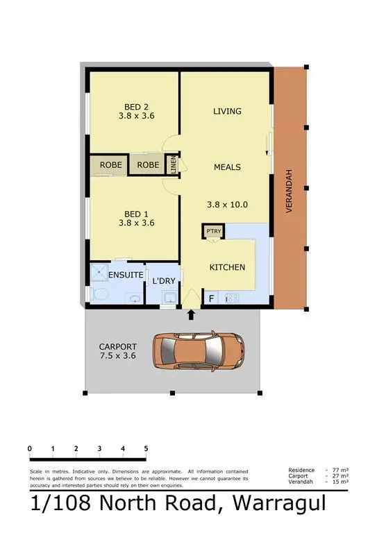 Floorplan of Homely unit listing, 1/108 North Road, Warragul VIC 3820