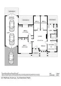Floorplan of Homely house listing, 23 Mathias Avenue, Cumberland Park SA 5041