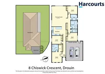 Floorplan of Homely house listing, 8 Chiswick Crescent, Drouin VIC 3818
