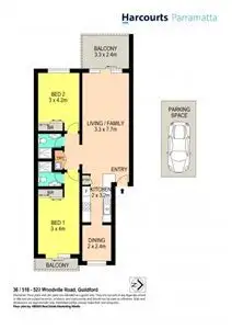 Floorplan of Homely unit listing, 36/518-522 Woodville Road, Guildford NSW 2161