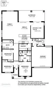 Floorplan of Homely house listing, 21 Lovelock Road, Parafield Gardens SA 5107