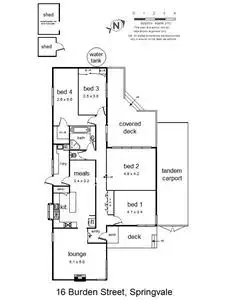 Floorplan of Homely house listing, 16 Burden Street, Springvale VIC 3171