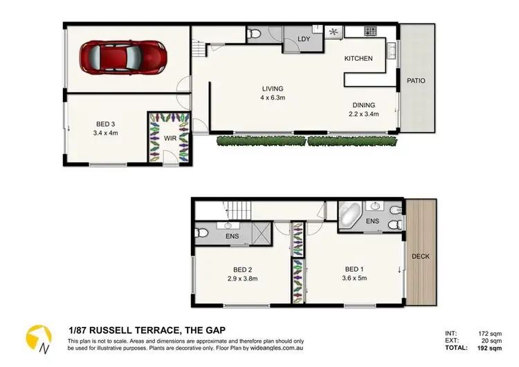 Floorplan of Homely townhouse listing, 1/87 Russell Terrace, Indooroopilly QLD 4068
