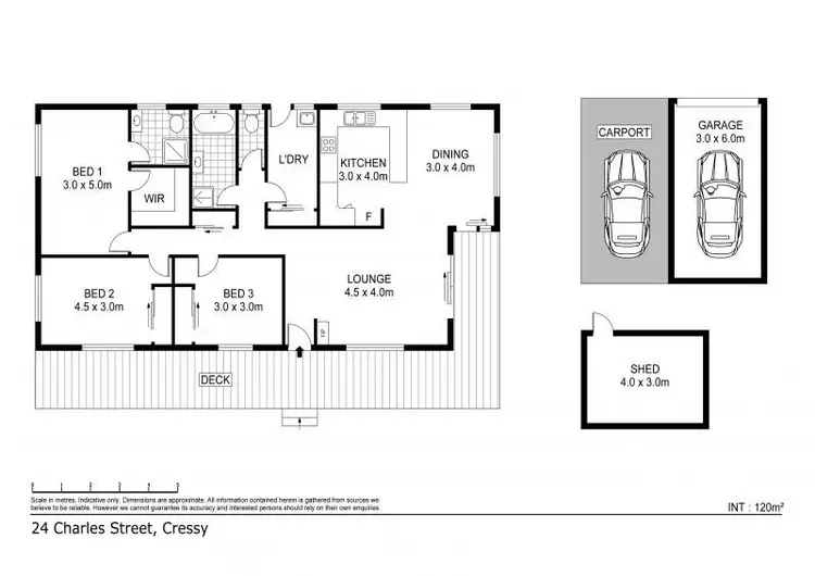 Floorplan of Homely house listing, 24 Charles Street, Cressy TAS 7302