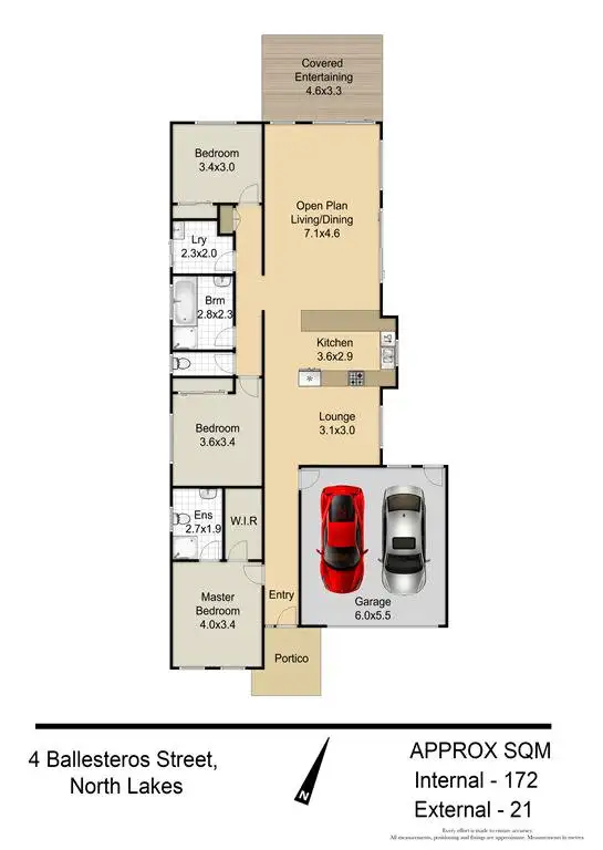 Floorplan of Homely house listing, 4 Ballesteros Street, North Lakes QLD 4509