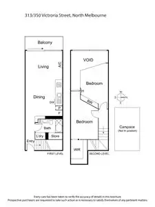 Floorplan of Homely apartment listing, 313/350 Victoria Street, North Melbourne VIC 3051