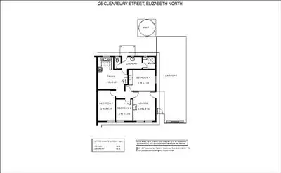 Floorplan of Homely semi-detached listing, 25 Clearbury Street, Elizabeth North SA 5113