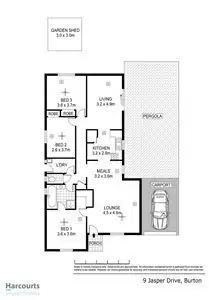 Floorplan of Homely house listing, 9 Jasper Drive, Burton SA 5110