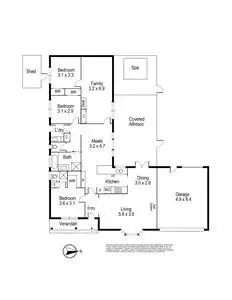 Floorplan of Homely house listing, 5 Hunt Court, Wantirna South VIC 3152