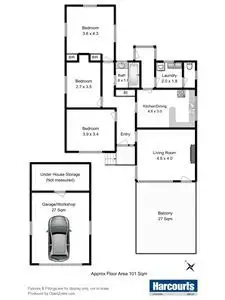 Floorplan of Homely house listing, 64 Ashbourne Grove, West Moonah TAS 7009