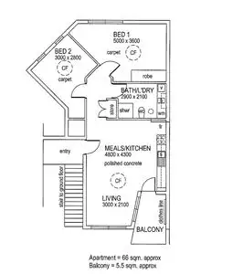 Floorplan of Homely unit listing, 22/6 Treloar Court, Campbelltown SA 5074