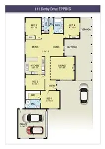 Floorplan of Homely house listing, 111 Derby Drive, Epping VIC 3076