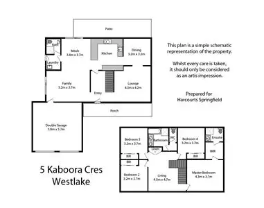 Floorplan of Homely house listing, 5 Kaboora Crescent, Westlake QLD 4074