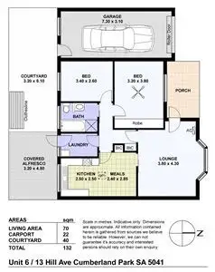 Floorplan of Homely unit listing, 6/13 Hill Avenue, Cumberland Park SA 5041