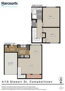 Floorplan of Homely townhouse listing, 4/19 Stewart Street, Campbelltown NSW 2560