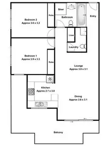Floorplan of Homely apartment listing, 1/41-43 Kenyon St, Fairfield NSW 2165