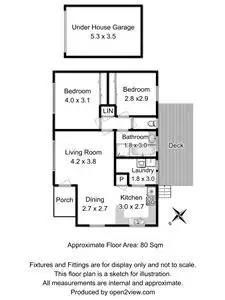 Floorplan of Homely unit listing, 1/7 Donald Court, Glenorchy TAS 7010