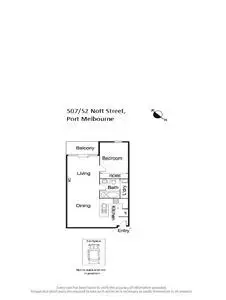 Floorplan of Homely apartment listing, 507/52 Nott Street, Port Melbourne VIC 3207