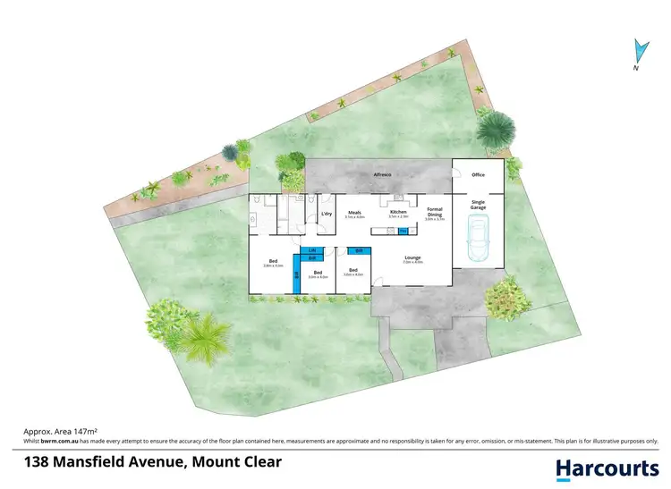 Floorplan of Homely house listing, 138 Mansfield Avenue, Mount Clear VIC 3350