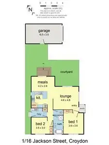 Floorplan of Homely unit listing, 1/16 Jackson Street, Croydon VIC 3136