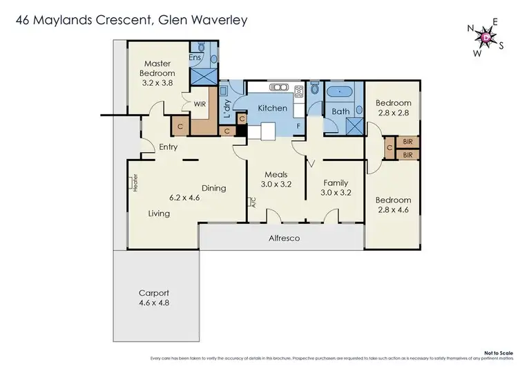 Floorplan of Homely house listing, 46 Maylands Crescent, Glen Waverley VIC 3150