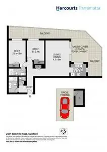 Floorplan of Homely unit listing, 2/291 Woodville Road, Guildford NSW 2161
