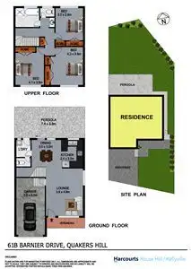 Floorplan of Homely semi-detached listing, 61b Barnier Drive, Quakers Hill NSW 2763