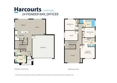 Floorplan of Homely house listing, 24 Pioneer Way, Officer VIC 3809