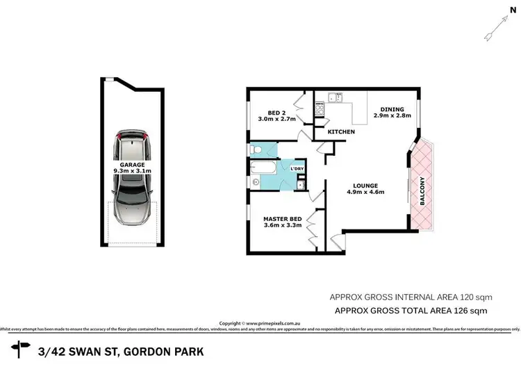 Floorplan of Homely unit listing, 3/42 Swan Street, Gordon Park QLD 4031