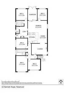 Floorplan of Homely house listing, 10 Ramleh Road, Reservoir VIC 3073